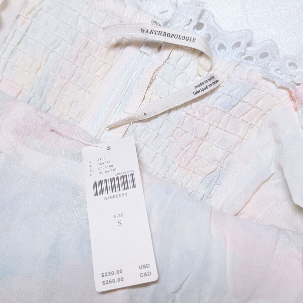 NWT By Anthropologie Ruffled Eyelet Dress - Picture 15 of 16